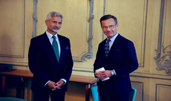 जयशंकर ने स्वीडिश प्रधानमंत्री, एनएसए से की स्टॉकहोम में मुलाकात